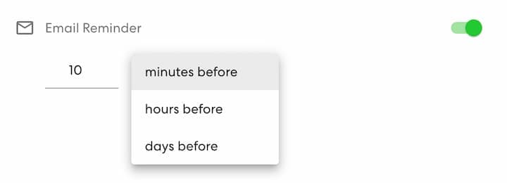 Email reminders