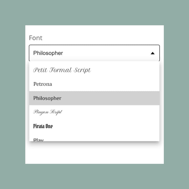 Custom fonts