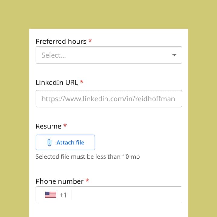 Custom questions